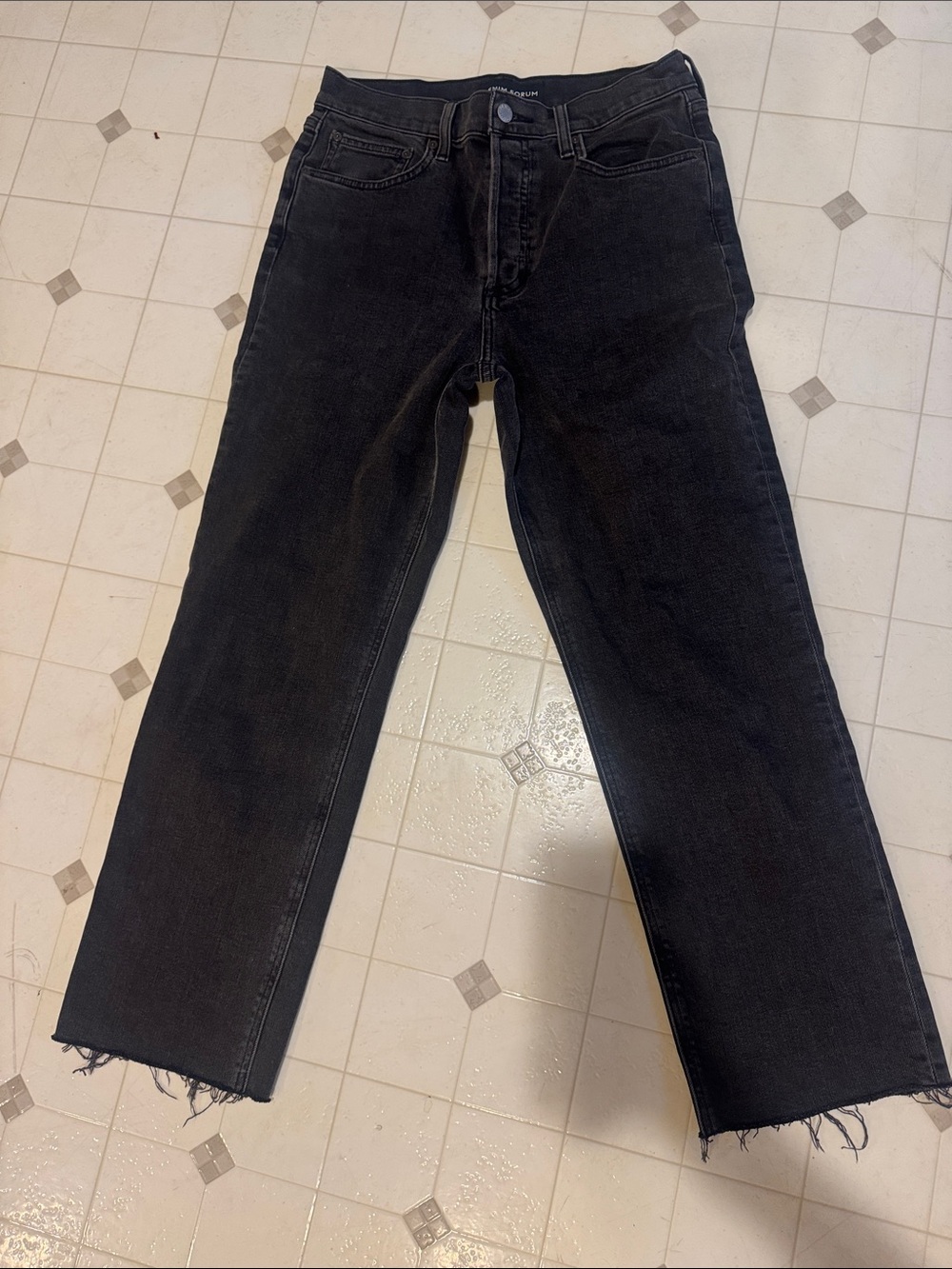 Denim Forum Black Straight-Leg Men's Jeans